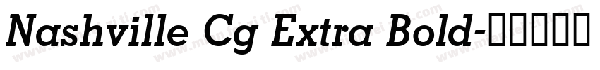 Nashville Cg Extra Bold字体转换